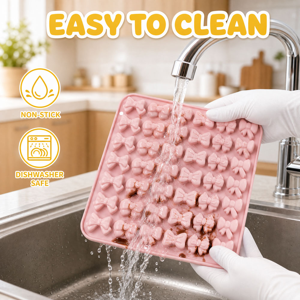 Eco Soap - Cute Bow Silicone Cake Mold,3D Mini
