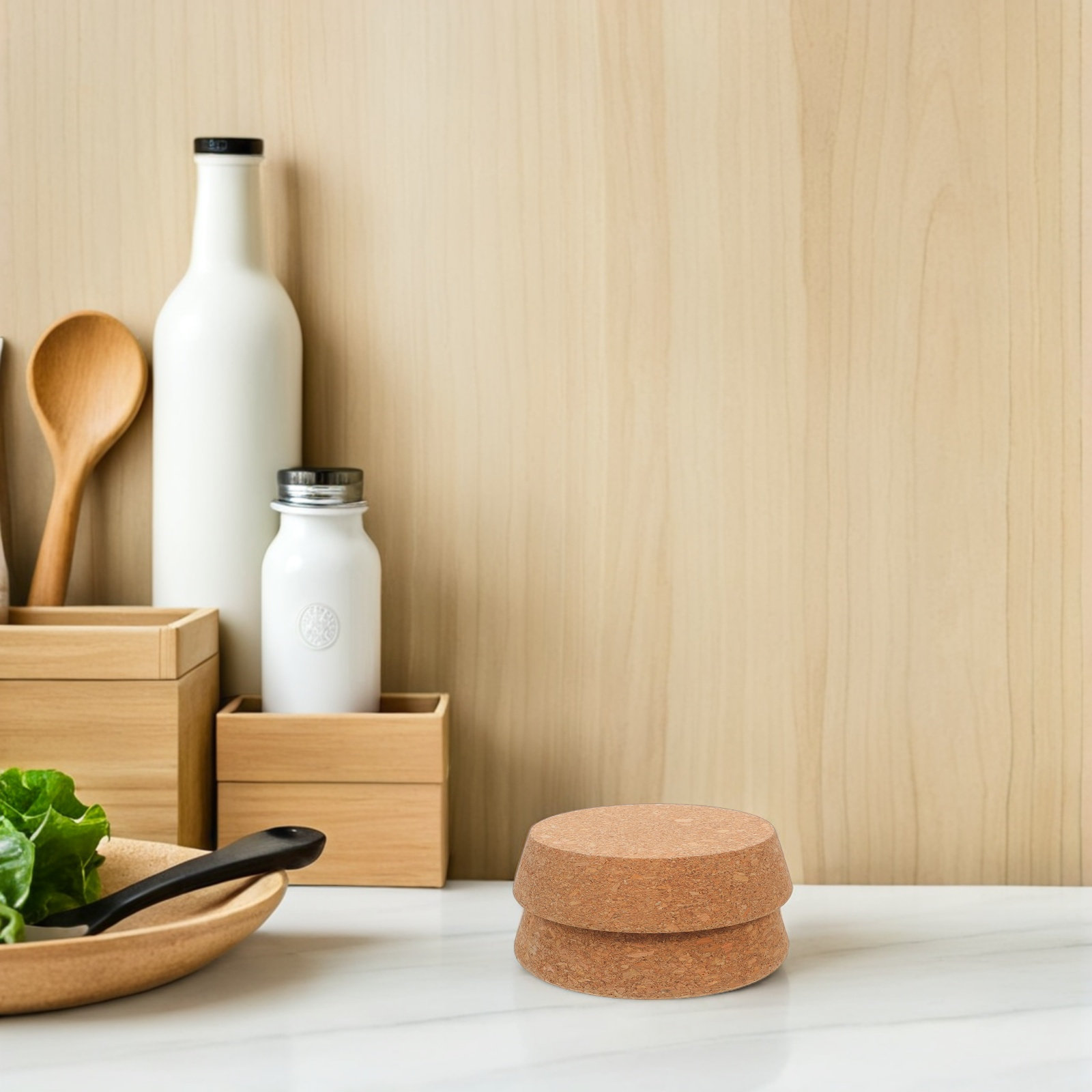 2Pcs Natural Wood Cork Stopper - Reusable Bottle recension och pris