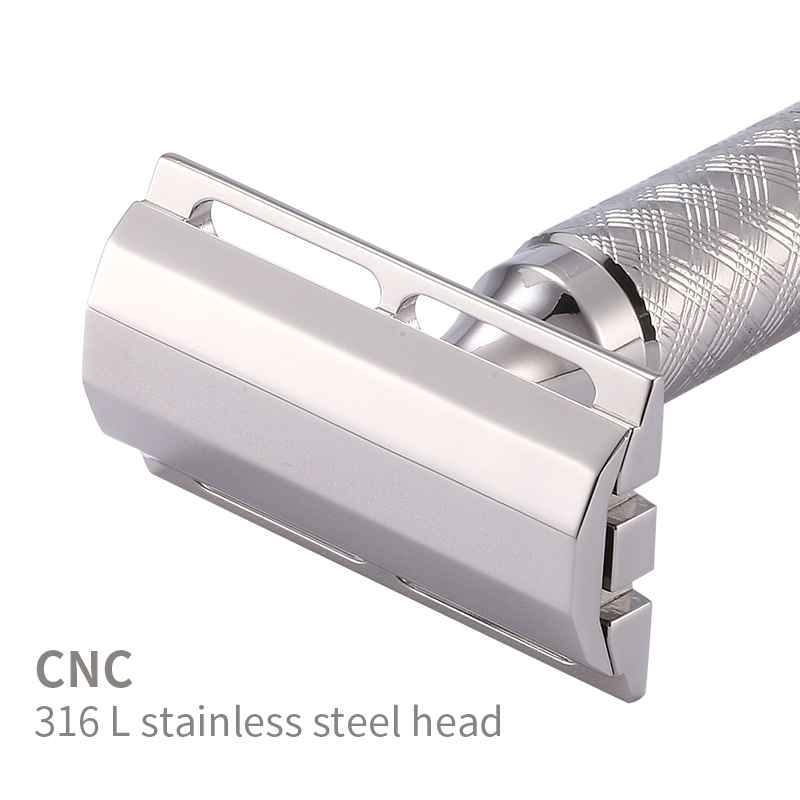 CNC 316L Stainless Steel Doubl - Safety Razor Handle recension och pris