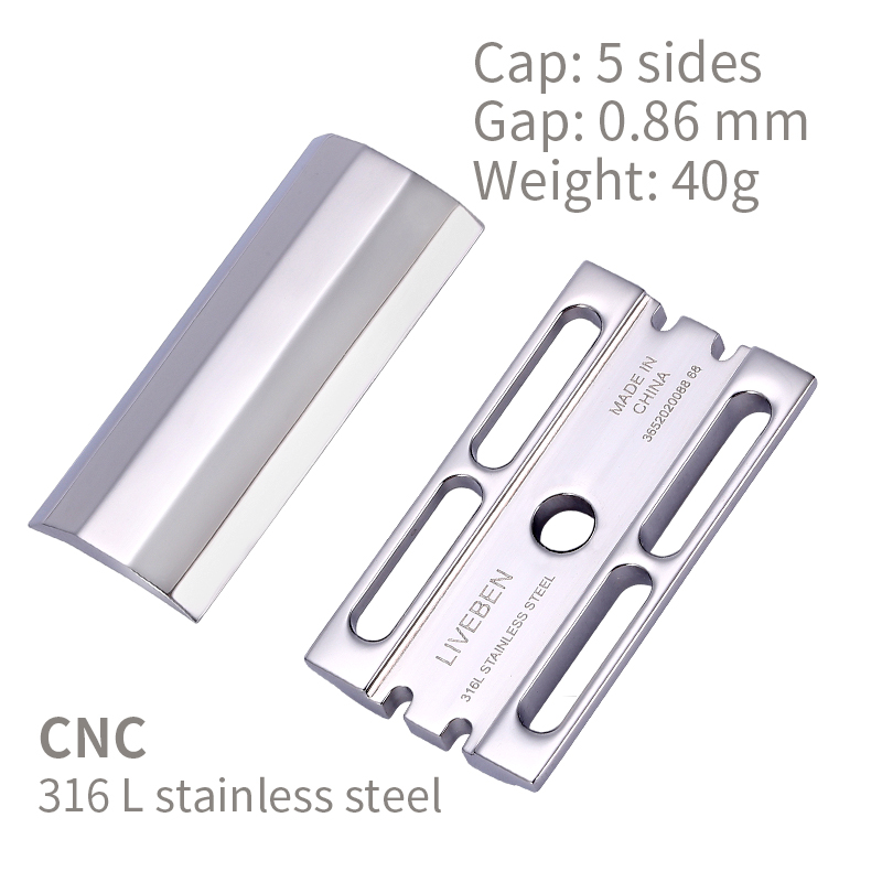 CNC 316L Stainless Steel Doubl - Safety Razor Handle recension och pris