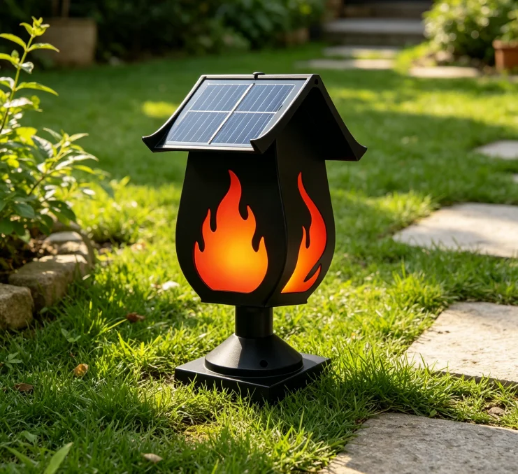 Solar Column Headlights Simula - Solar Garden Light recension och pris