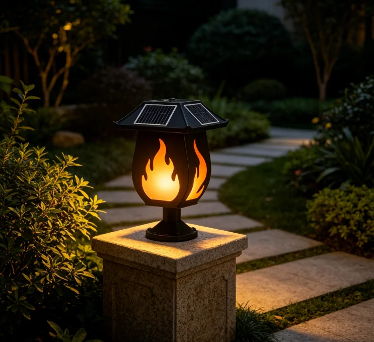 Solar Column Headlights Simula - Solar Garden Light recension och pris