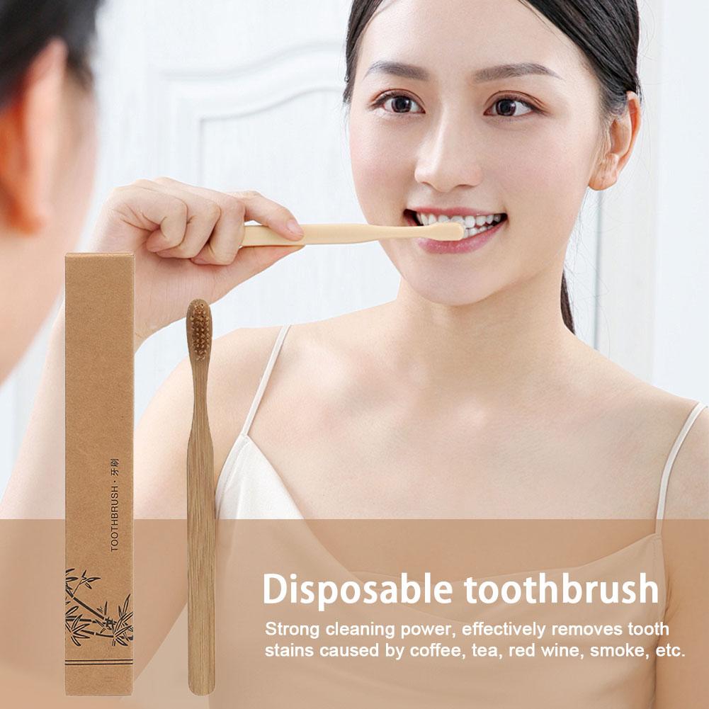 1-100Pcs Biodegradable Eco-Fri - Bamboo Toothbrush recension och pris