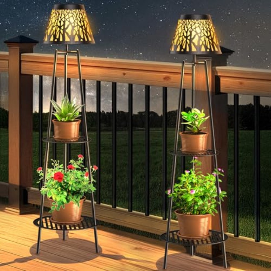 2 Pack Outdoor Solar Floor Lam - Solar Garden Light recension och pris