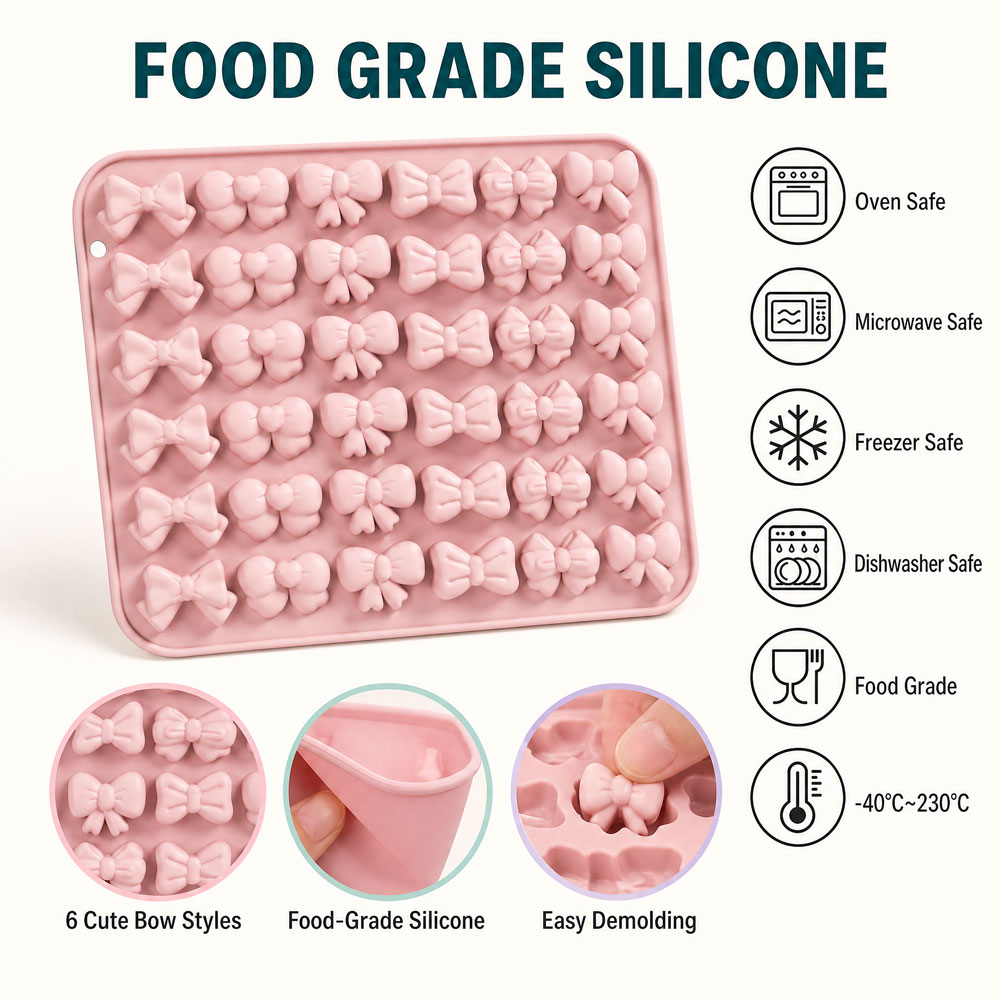 Cute Bow Silicone Cake Mold,3D - Eco Soap recension och pris