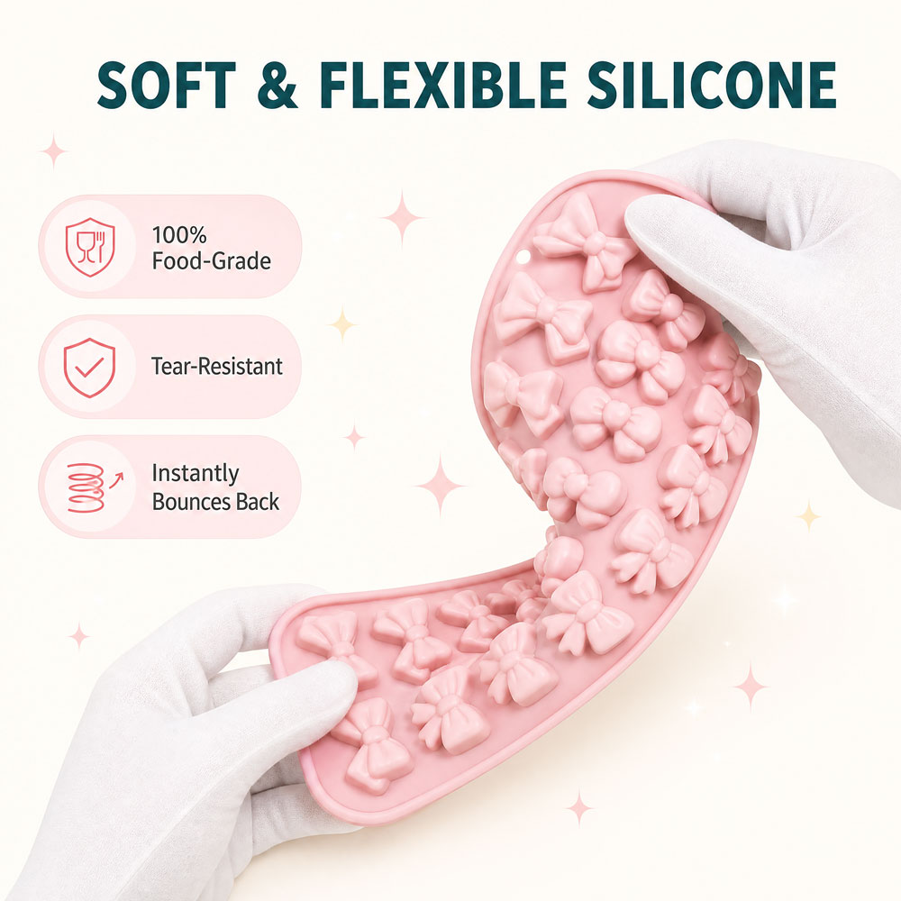 Cute Bow Silicone Cake Mold,3D - Eco Soap recension och pris